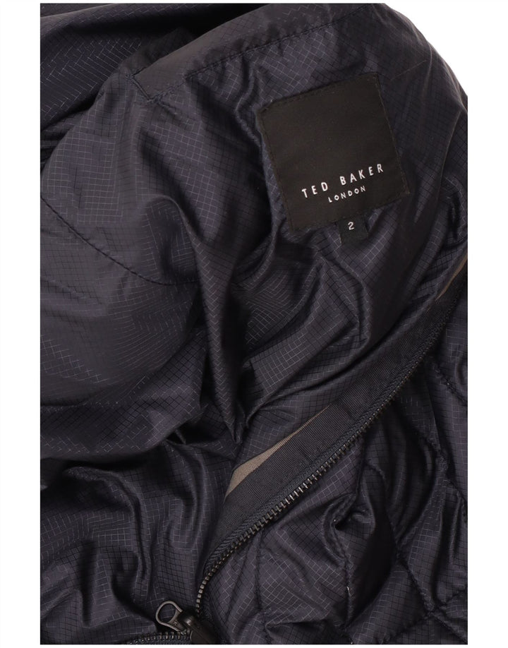 Ted Baker Chaqueta acolchada extragrande para mujer Talla 2 Pequeña Azul marino