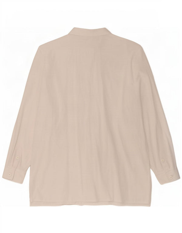 Vintage mujer camisa Reino Unido 16 grande blanco
