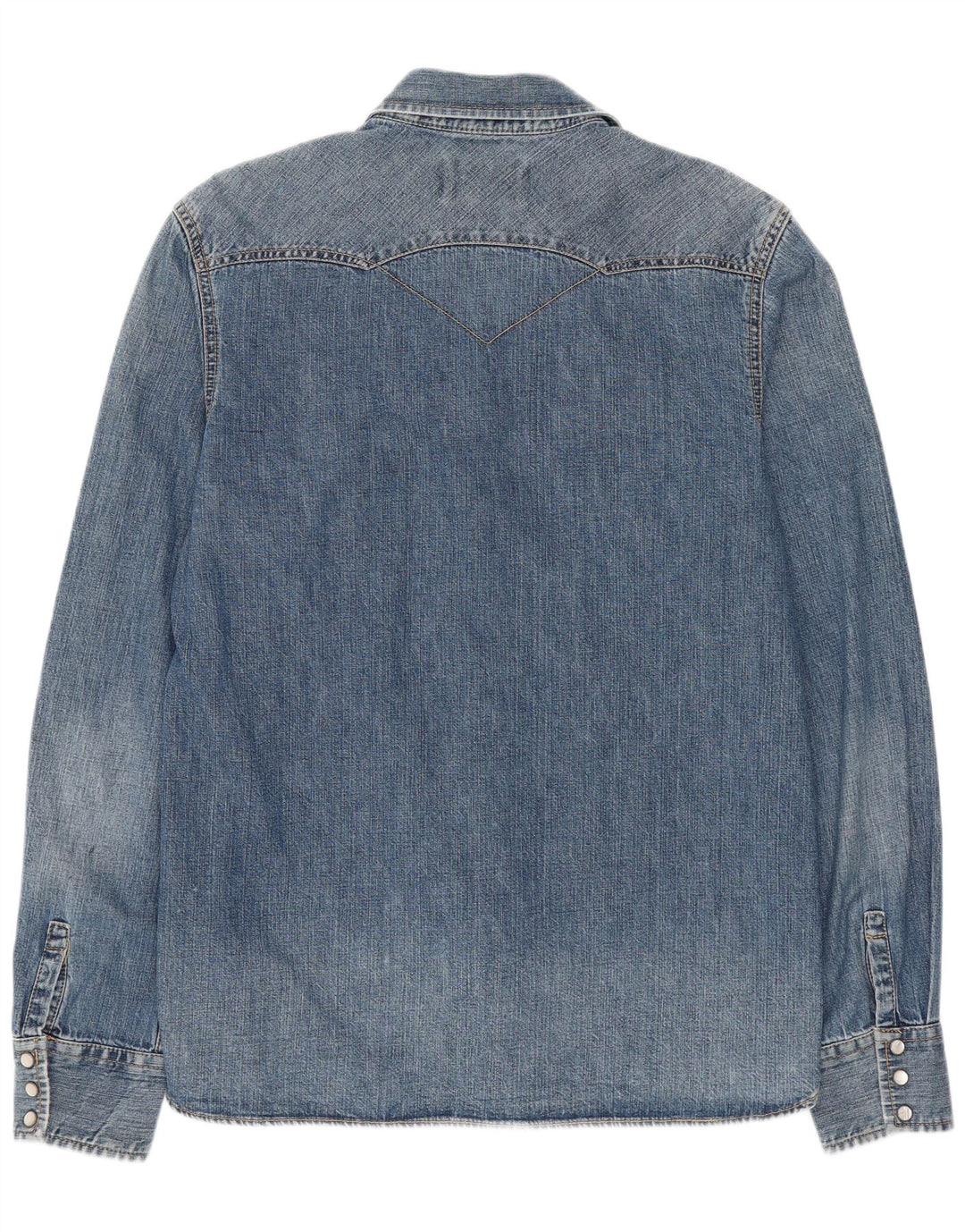 Levi's Hombre Camisa Vaquera Occidental De Algodón Azul Medio