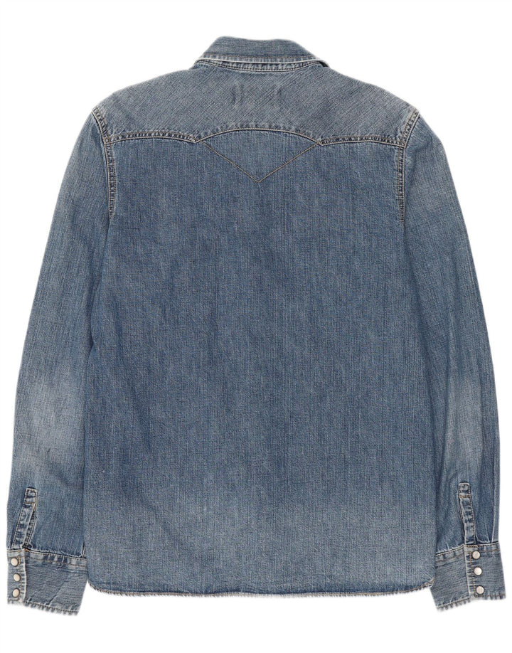 Levi's Hombre Camisa Vaquera Occidental De Algodón Azul Medio