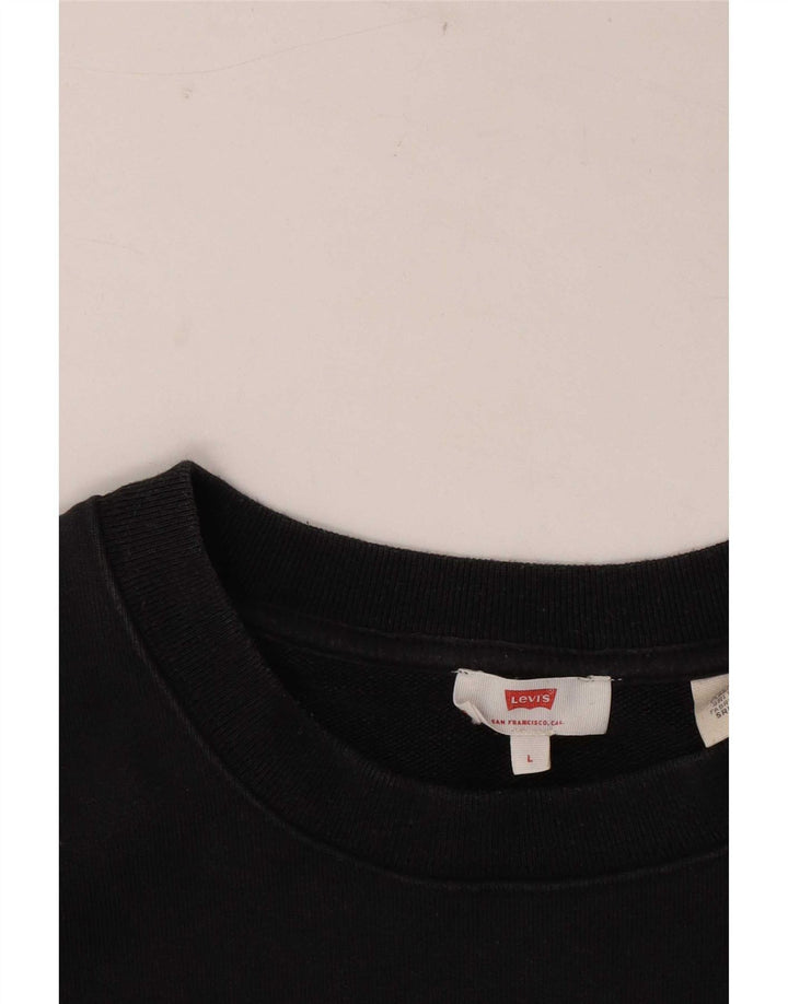 Levi's - Sudadera corta extragrande para mujer, talla 40, talla grande, color gris a rayas