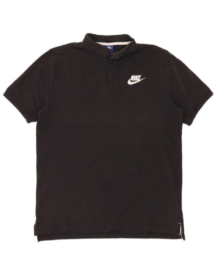 Polo Nike Hombre Grande Negro Algodón