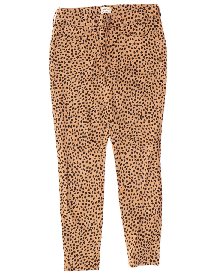 Pantalones informales para mujer Toothpick W28 L27 de algodón con estampado animal beige de J. Crew