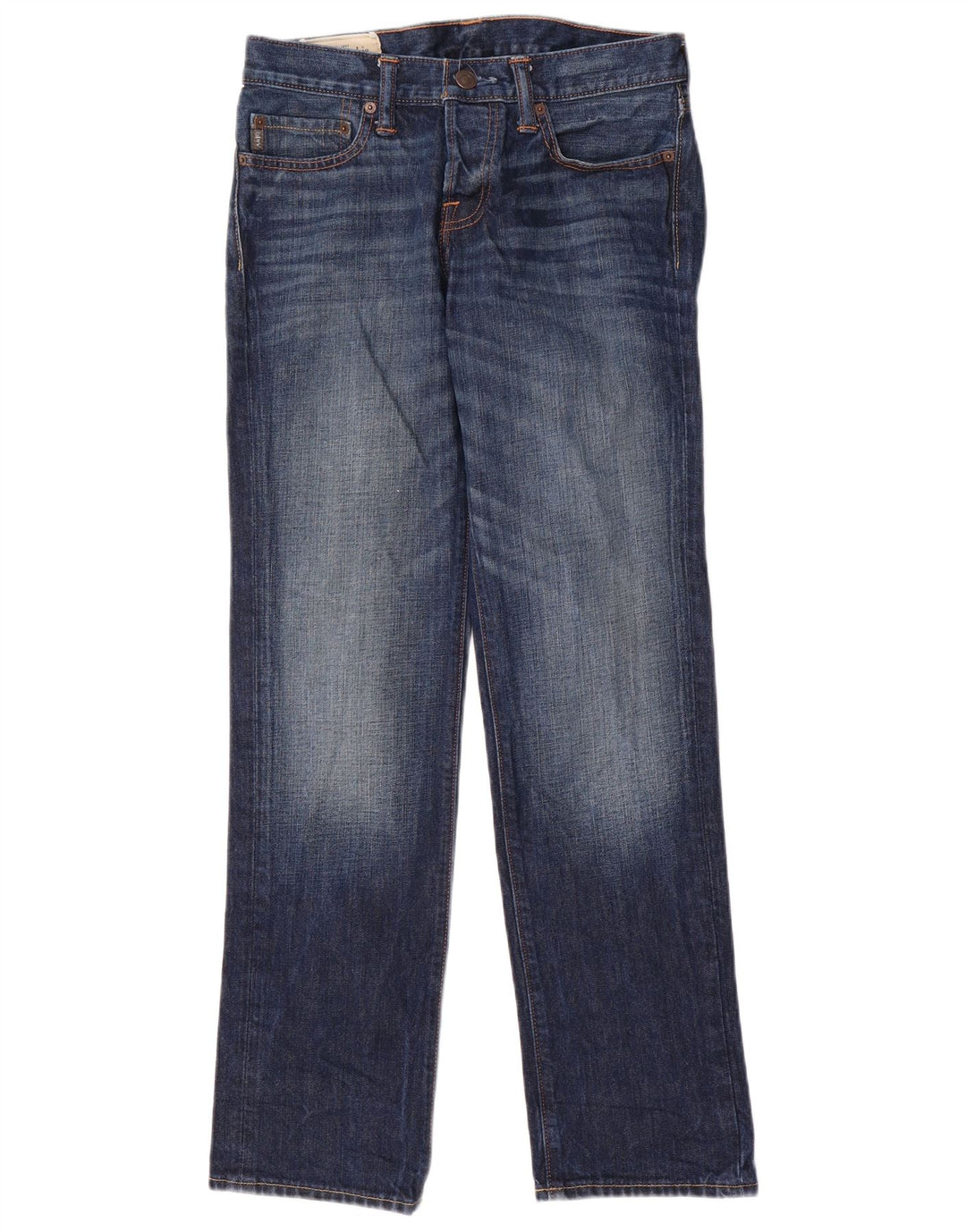 ABERCROMBIE & FITCH Vaqueros rectos para hombre W29 L30 Algodón azul