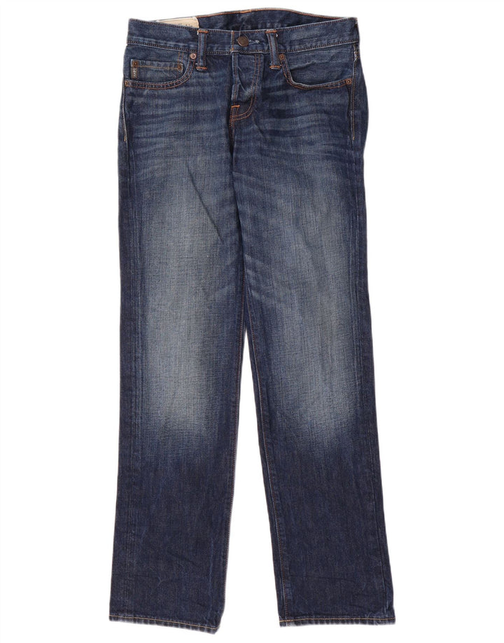 ABERCROMBIE & FITCH Vaqueros rectos para hombre W29 L30 Algodón azul