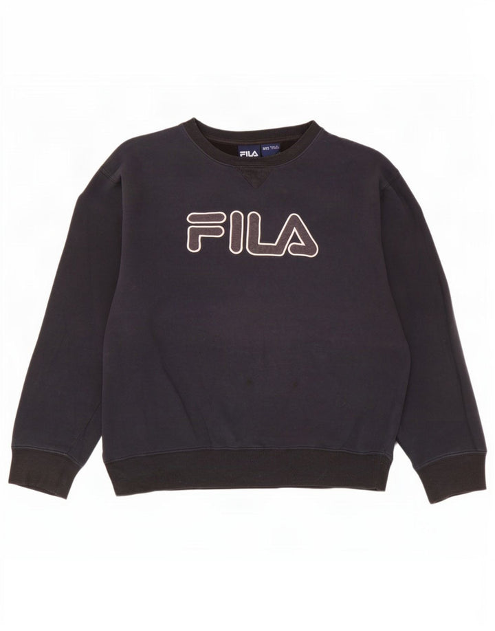 Fila Mens Graphic Sudadera Jumper 2XL Azul Marino Algodón