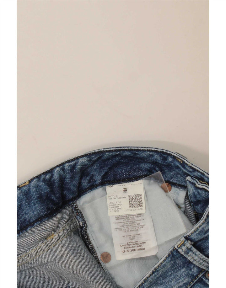 Vaqueros rectos desgastados para mujer G-Star W24 L30 Algodón azul