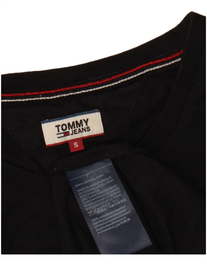 TOMMY HILFIGER Camiseta corta con gráfico extragrande para mujer UK 10 Small Black