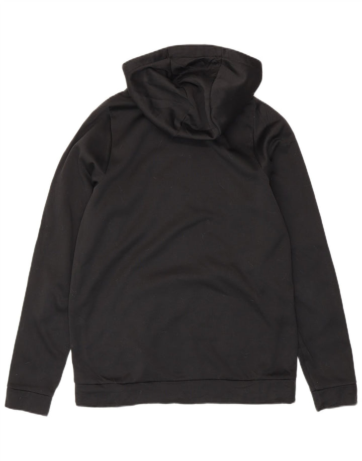 Nike Dri Fit Graphic Sudadera con capucha para hombre, talla mediana, poliéster negro