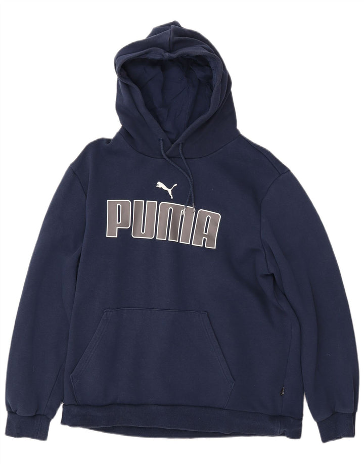 PUMA Sudadera con capucha gráfica para mujer Reino Unido 16 Grande Azul marino
