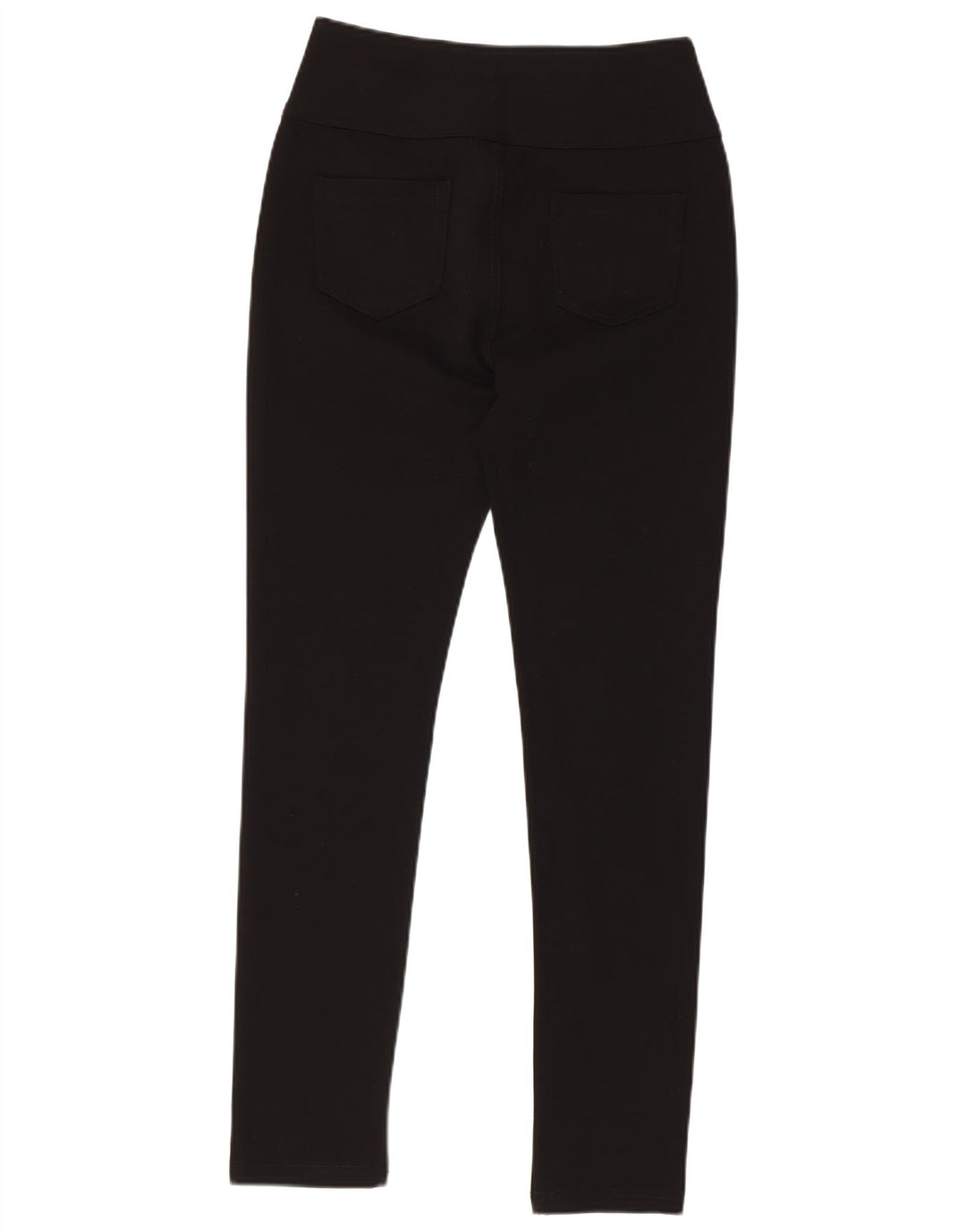 QUIZ Pantalones casuales ajustados de cintura alta para mujer UK 12 Medium W28 L28 Negro
