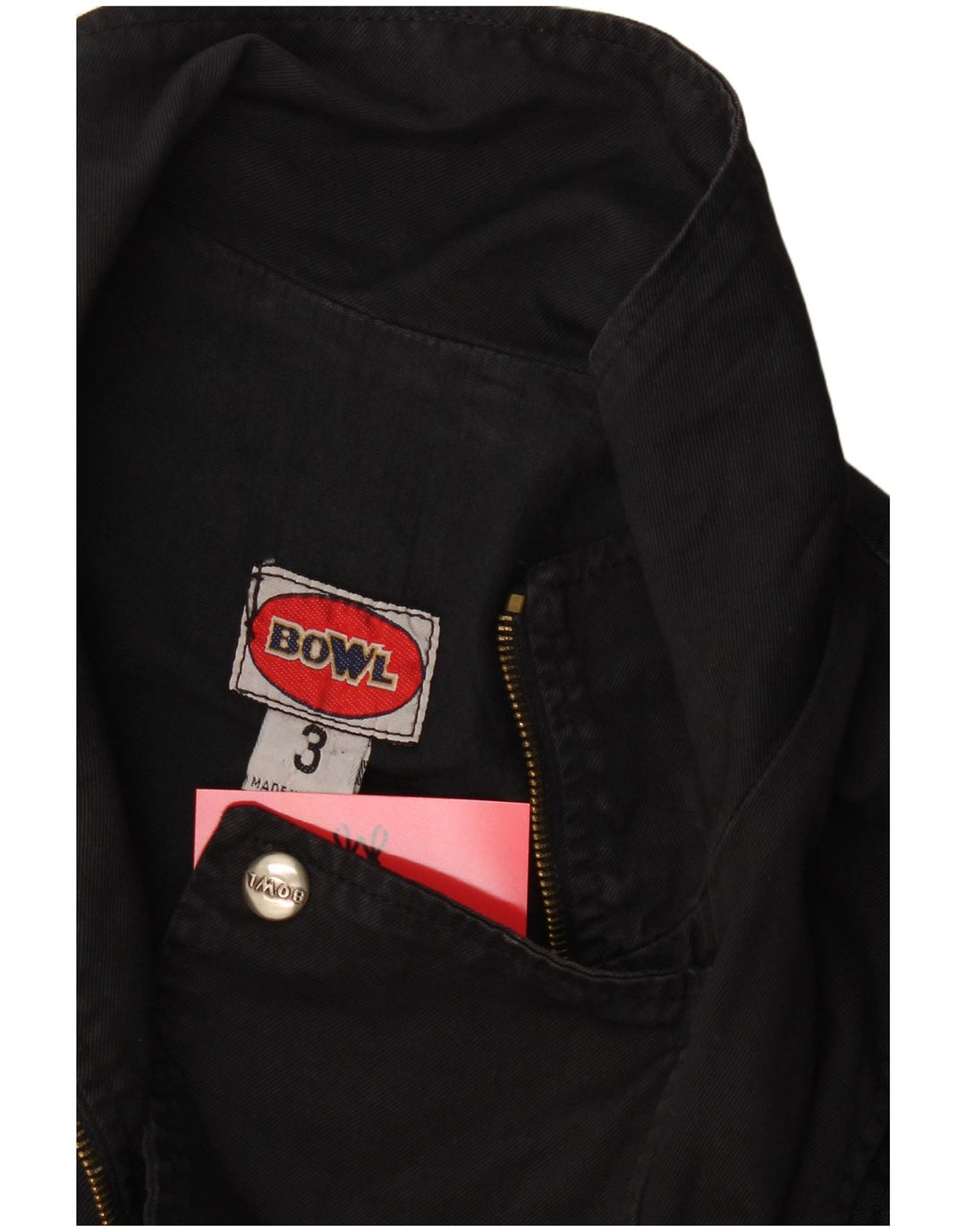 Vintage hombres bomber chaqueta Reino Unido 40 algodón negro grande