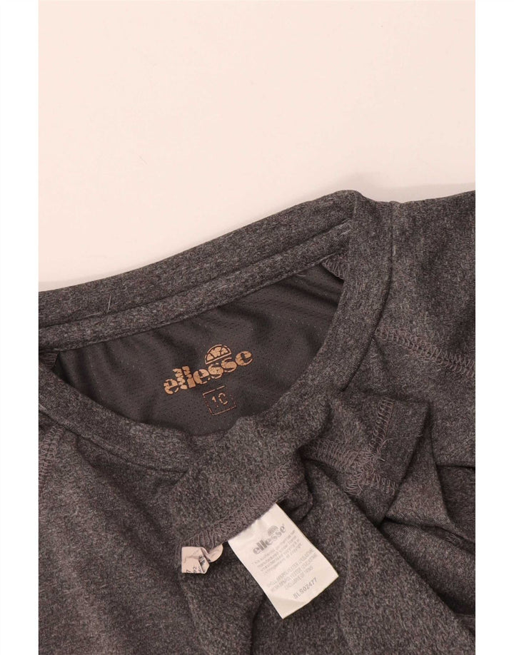 Ellesse Camiseta gráfica para mujer Top UK 10 Small Gris Poliéster