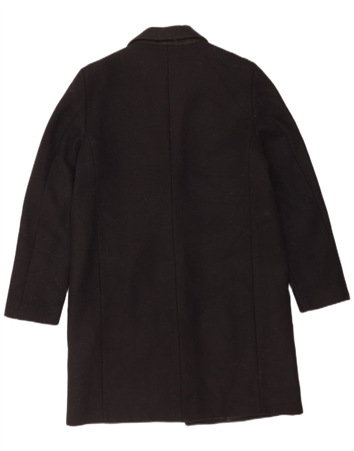 Zara Mujer Abrigo ES 40 XL Lana Negra