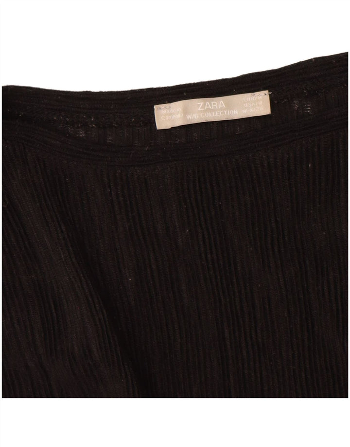 Zara - Jersey extragrande con cuello barco para mujer, talla 40, talla M, color negro