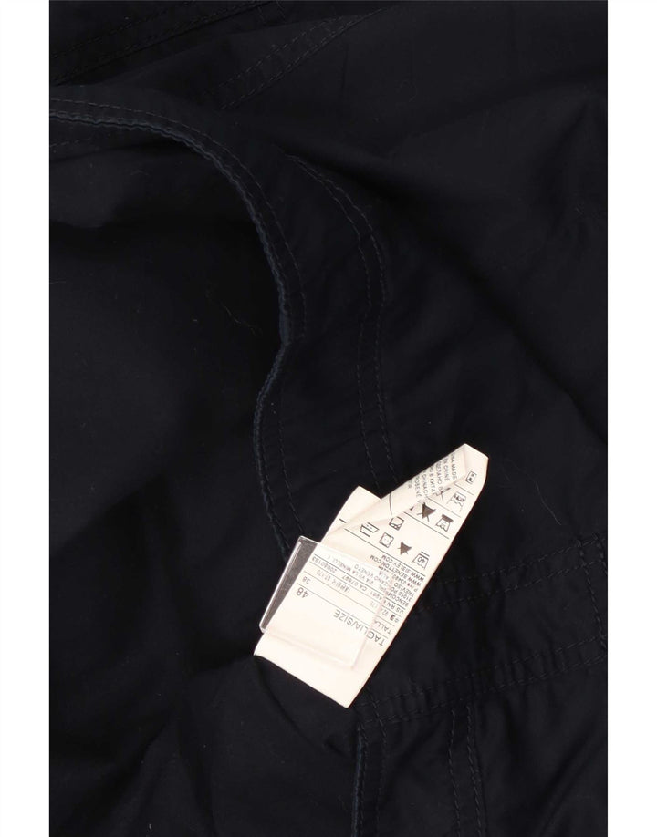 Cazadora Bomber Benetton Hombre IT 48 Mediana Azul Marino Algodón