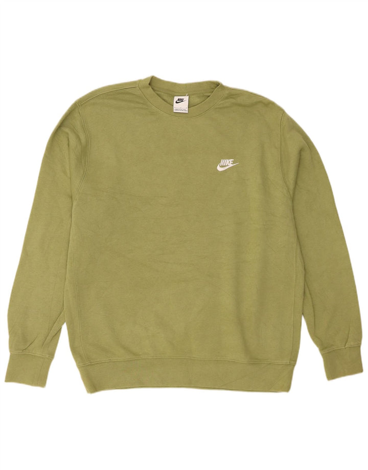 Nike Hombre Sudadera Jumper Large Caqui Algodón