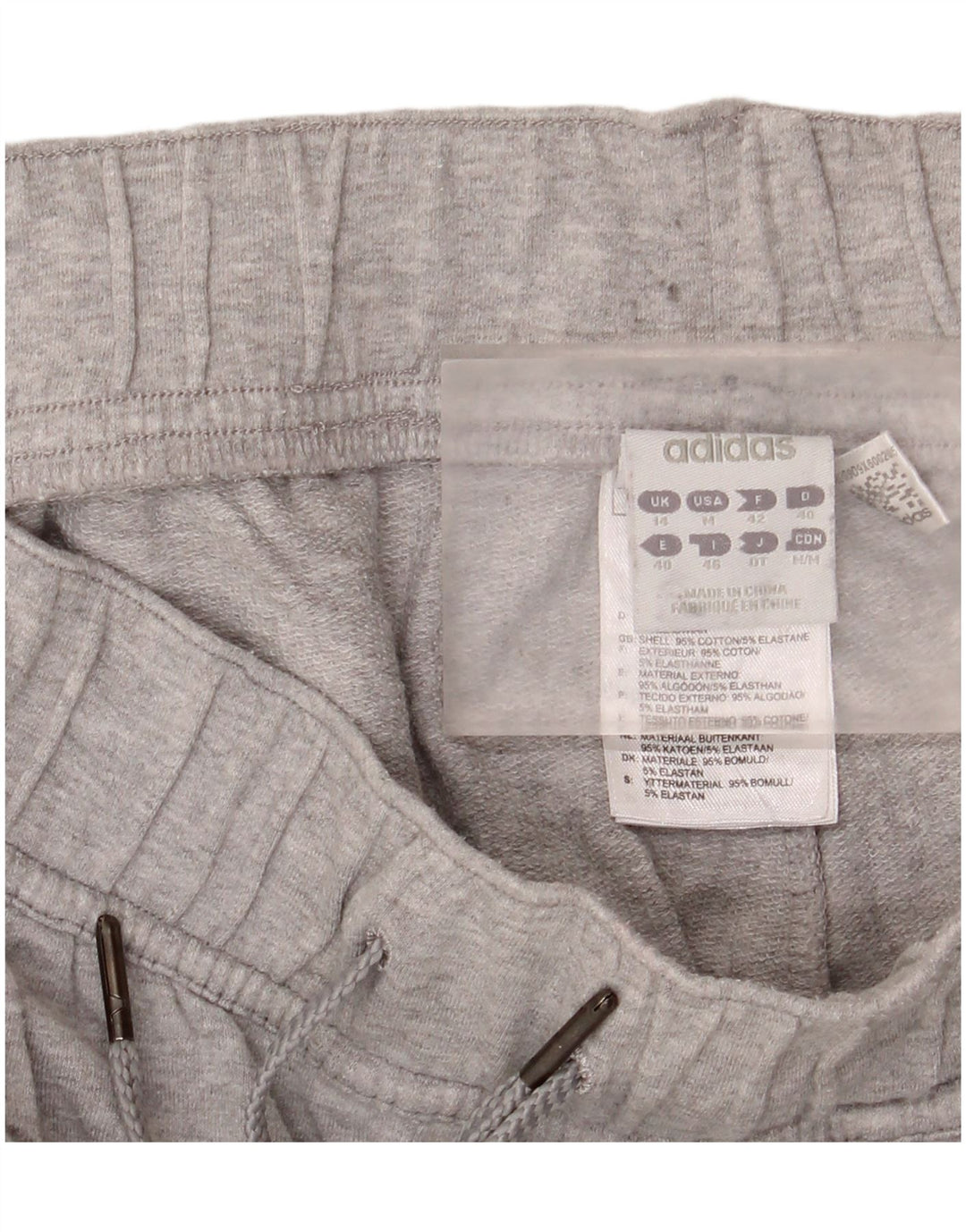 Adidas - Pantalones de chándal para mujer, talla 44, algodón gris grande