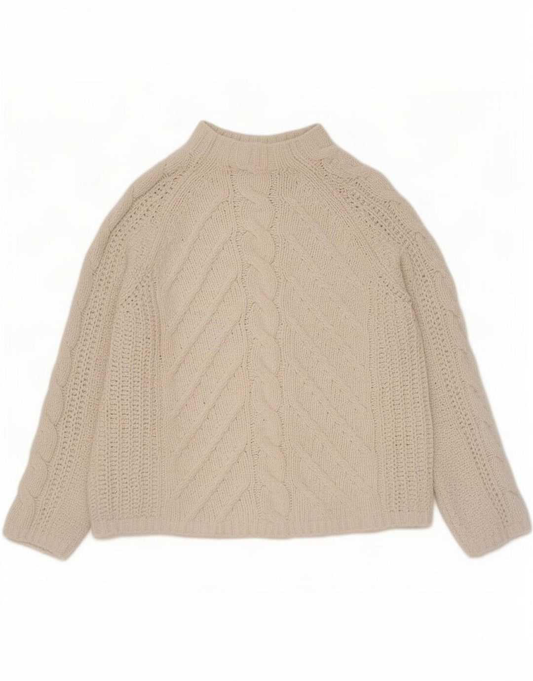 Marks & Spencer Suéter con Cuello Alto para Mujer UK 44 Medium Beige