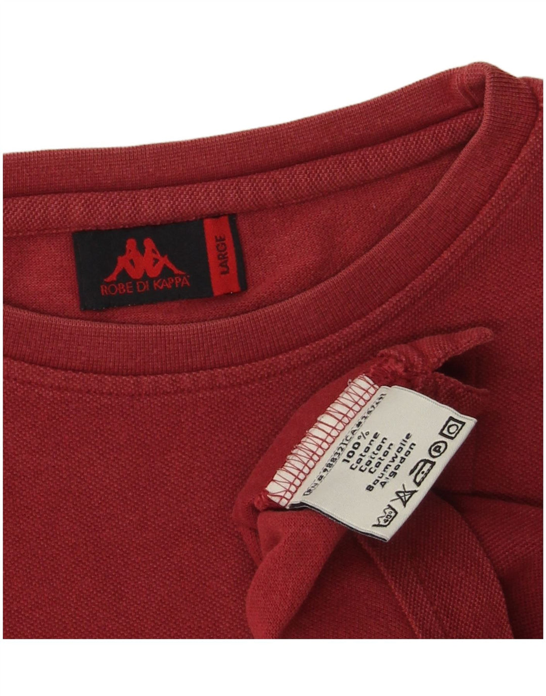 KAPPA - Camiseta para hombre, talla grande, color rojo, algodón