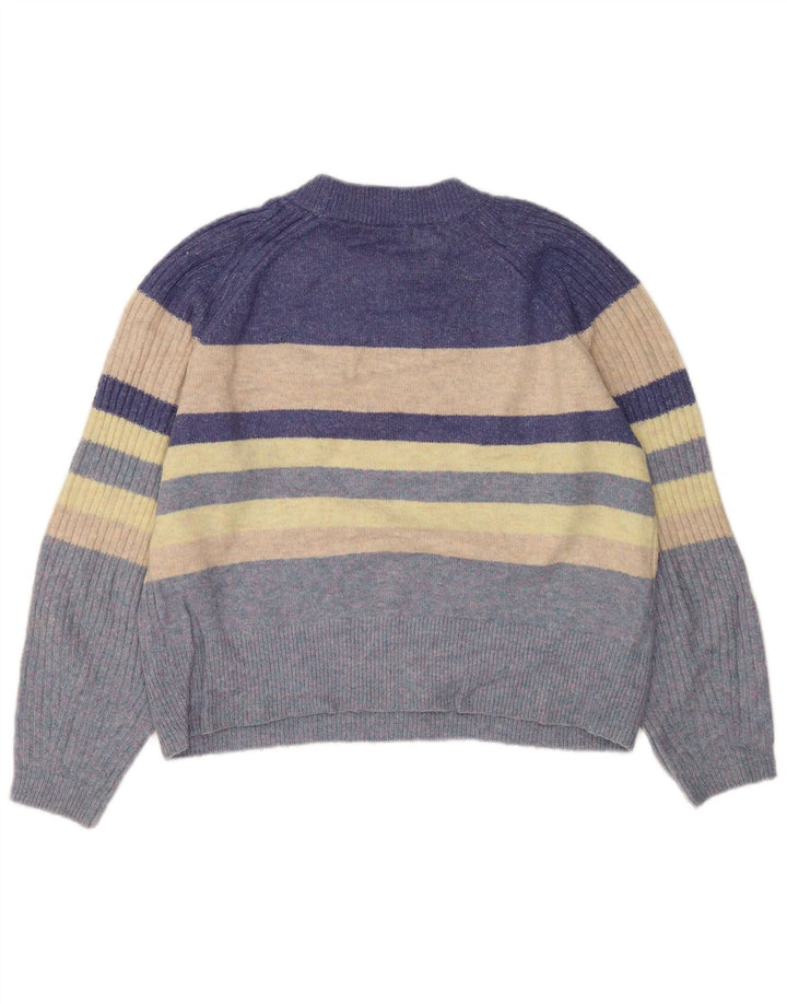 Marks & Spencer - Jersey de cuello redondo para mujer, talla 40, color azul medio a rayas