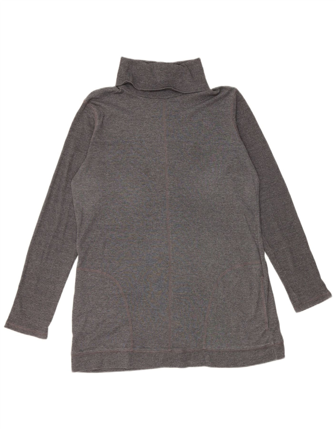 Marks & Spencer Top con cuello vuelto para mujer Manga larga UK 46 Poliéster gris grande