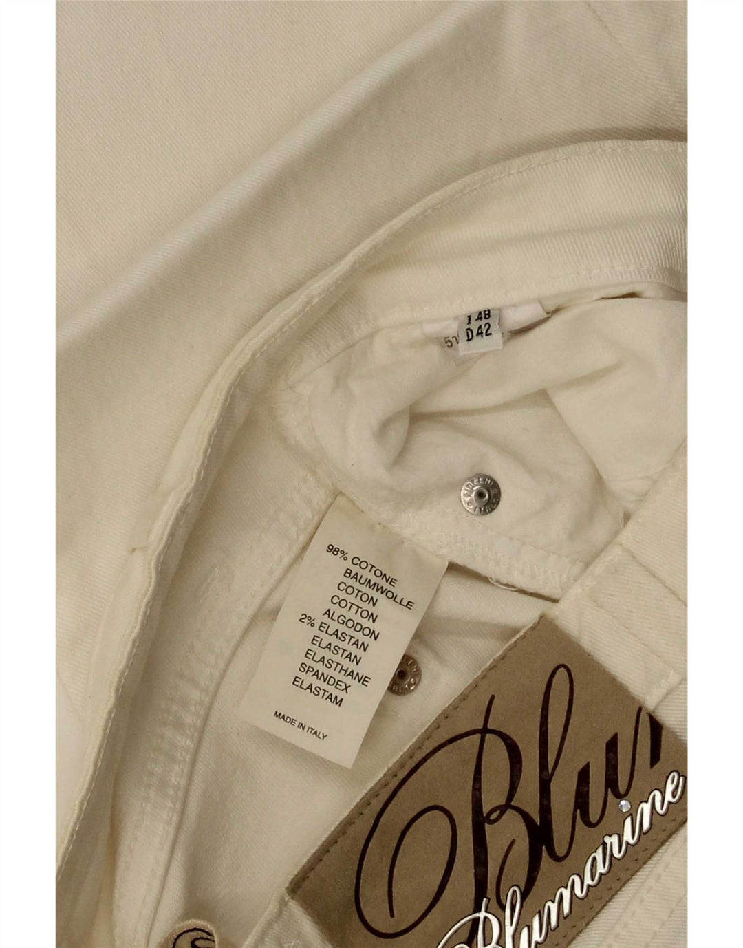 Vaqueros Blumarine Mujer Slim Bootcut W30 L35 Algodón Blanco
