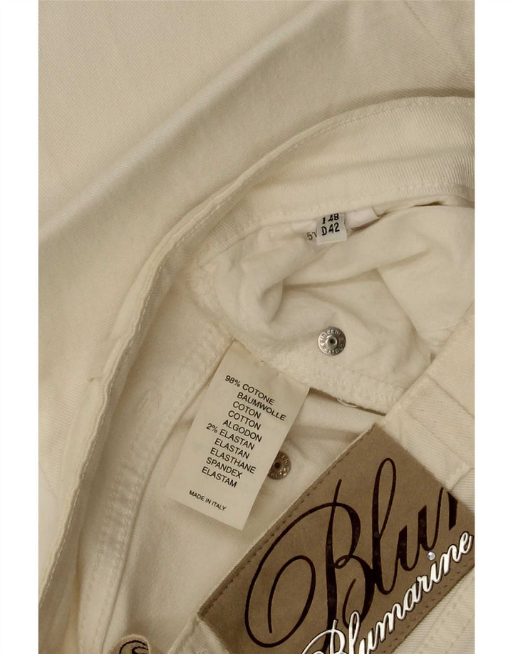 Vaqueros Blumarine Mujer Slim Bootcut W30 L35 Algodón Blanco