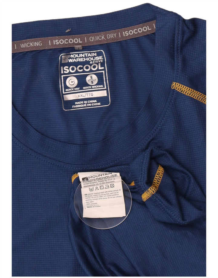 Camiseta para hombre Mountain Warehouse Top 2XL Poliéster azul