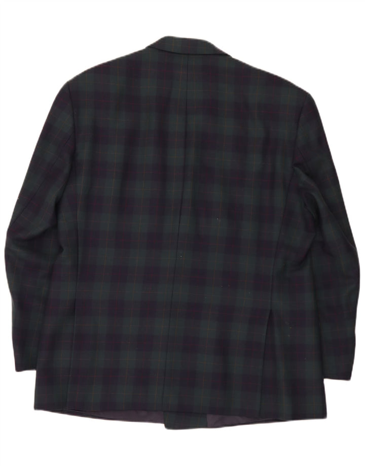 Baumler Chaqueta tipo blazer con doble botonadura para hombre UK 40 Large Green Check