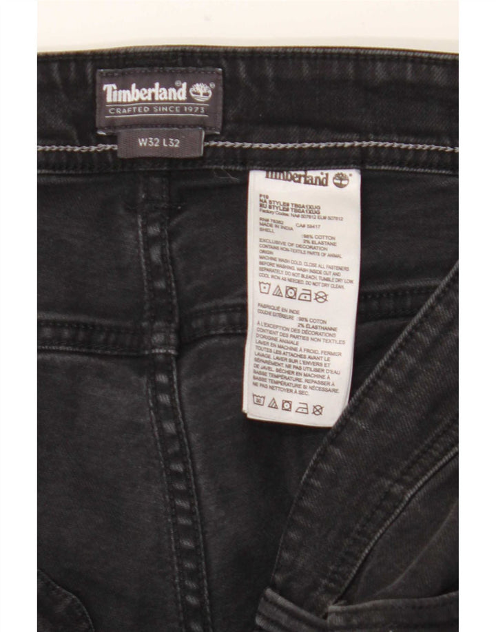 Timberland Vaqueros ajustados para hombre W32 L32 Algodón negro