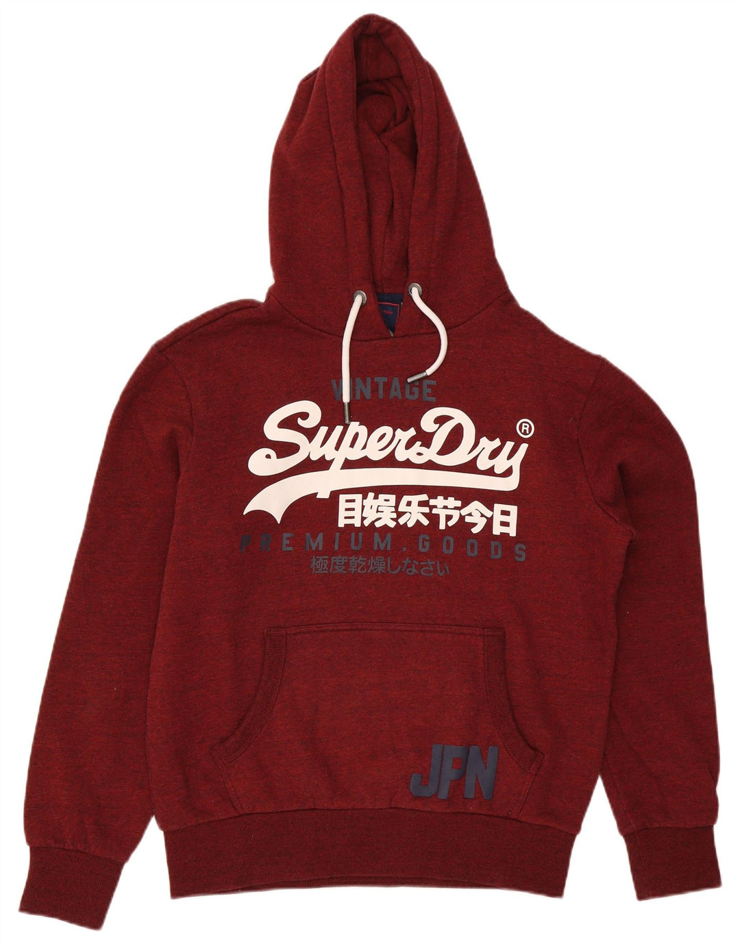 Superdry Jersey con capucha gráfica para hombre XL Poliéster granate