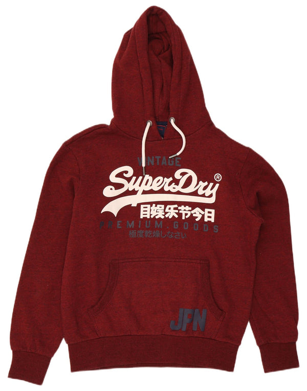 Superdry Jersey con capucha gráfica para hombre XL Poliéster granate