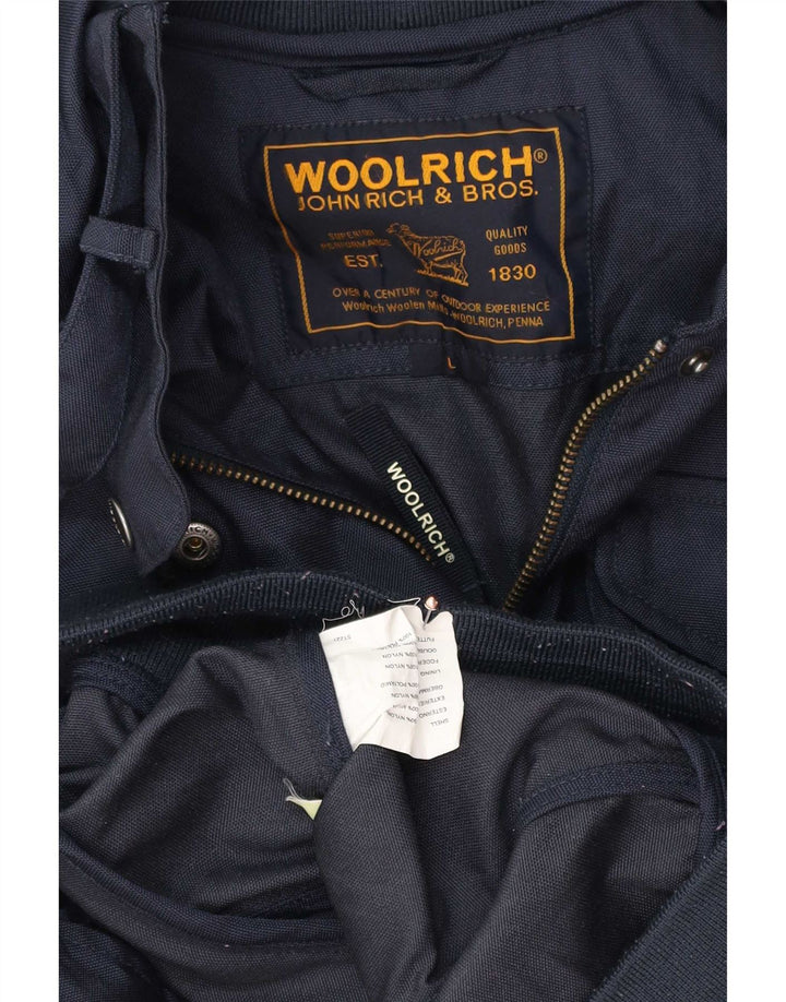 Woolrich Chaqueta impermeable para mujer UK 40 Large Nylon azul marino