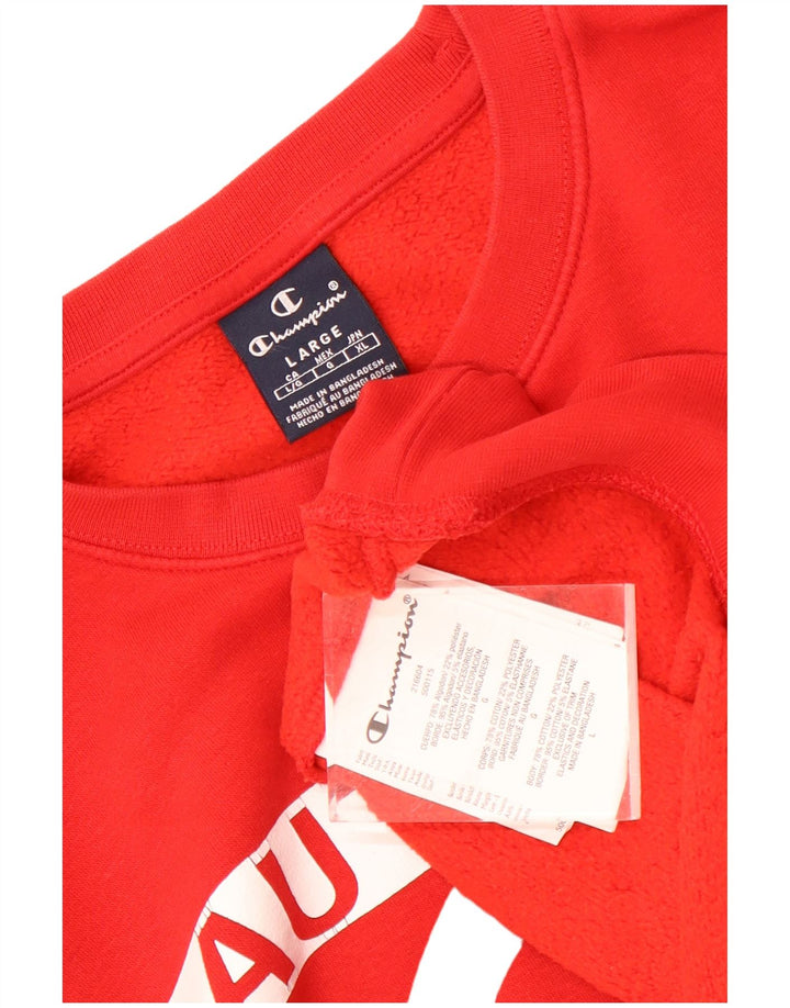 Champion Sudadera Gráfica para Hombre Jersey Grande De Algodón Rojo