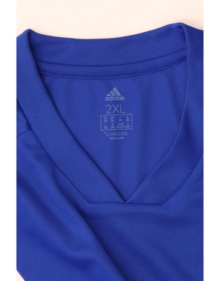 Adidas Mens Climacool Camiseta Top 2XL Azul Colorblock