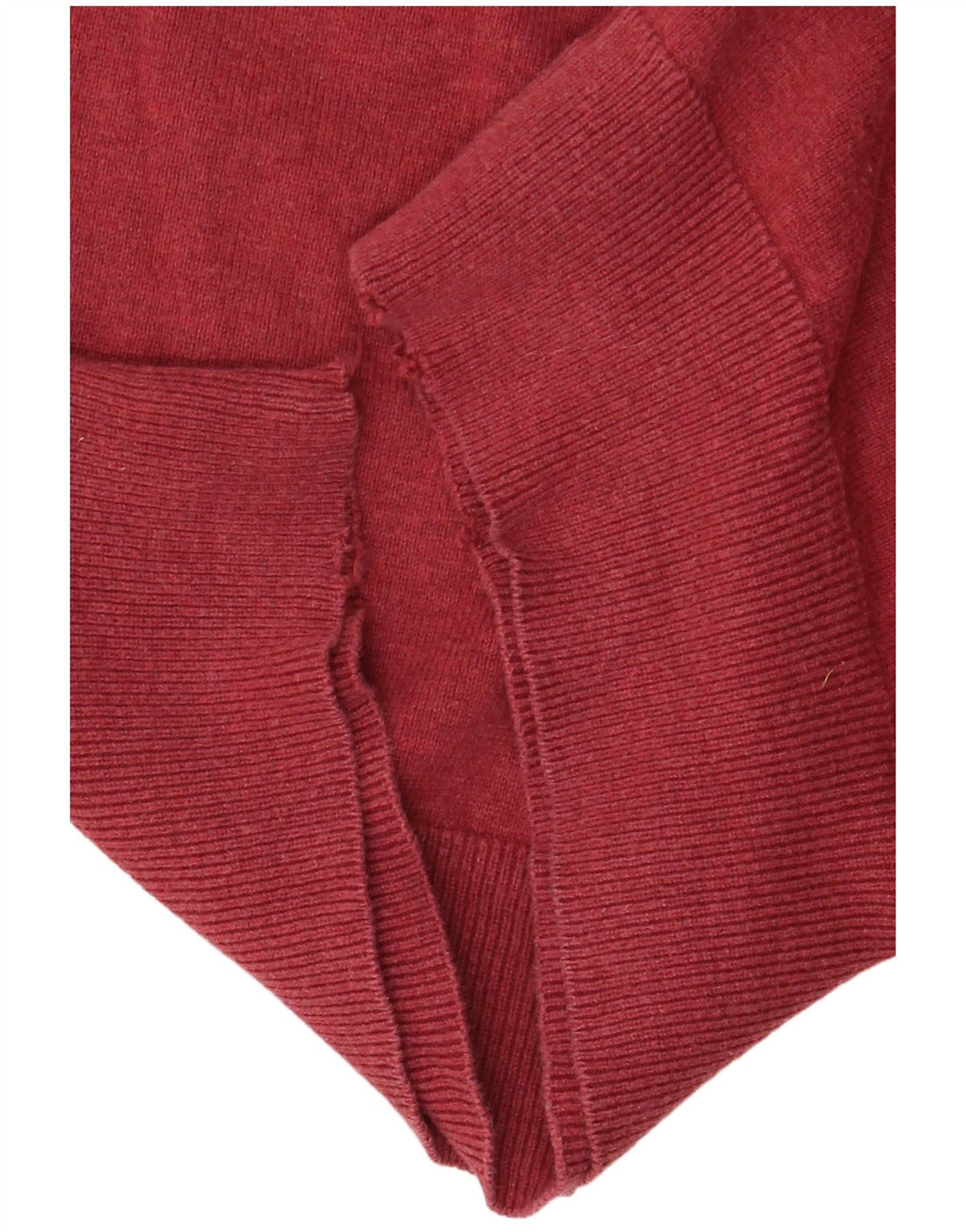 Marks & Spencer Jersey con cuello en V para hombre de algodón burdeos medio
