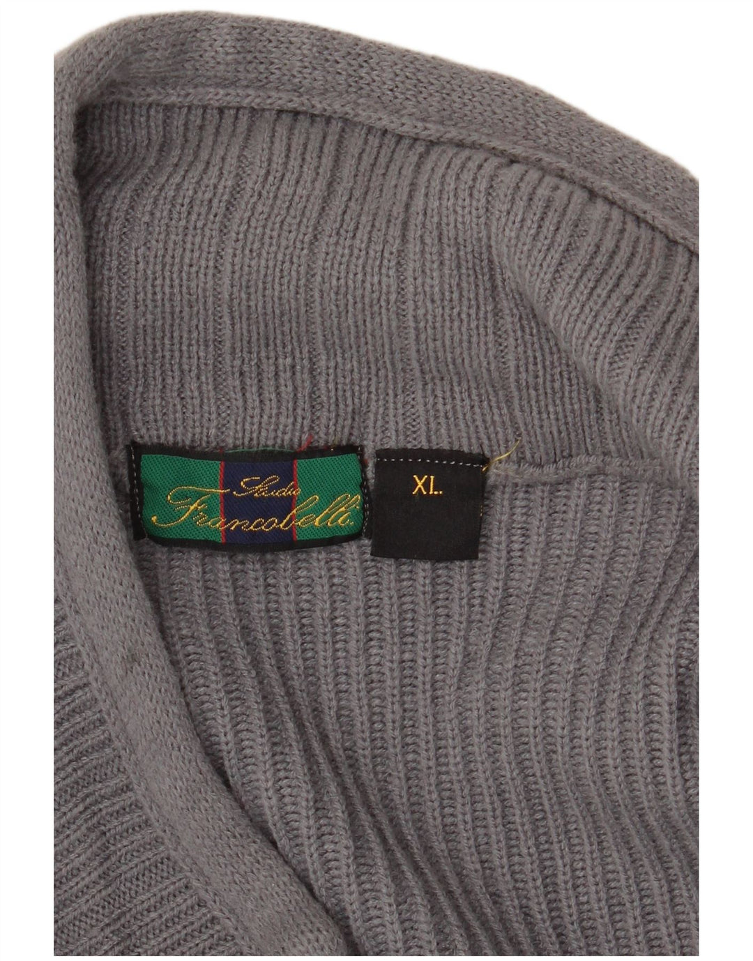 Vintage Hombres Cardigan Suéter XL Gris