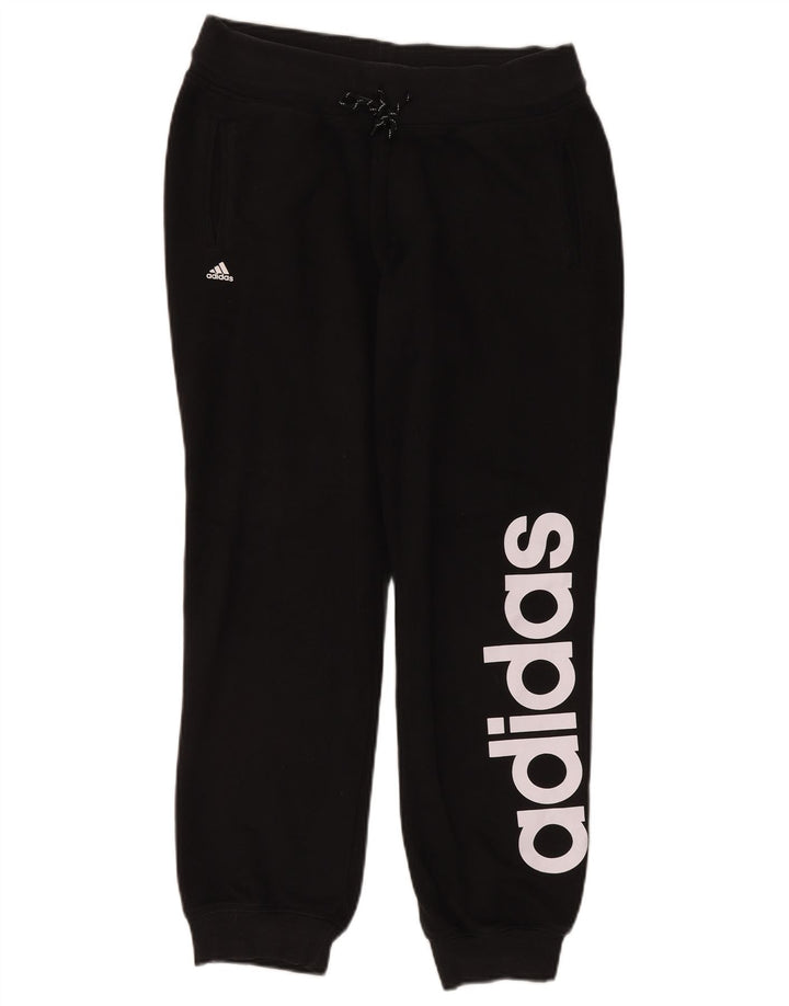 ADIDAS Pantalones de chándal gráficos para mujer Joggers UK 12/14 Mediano Negro