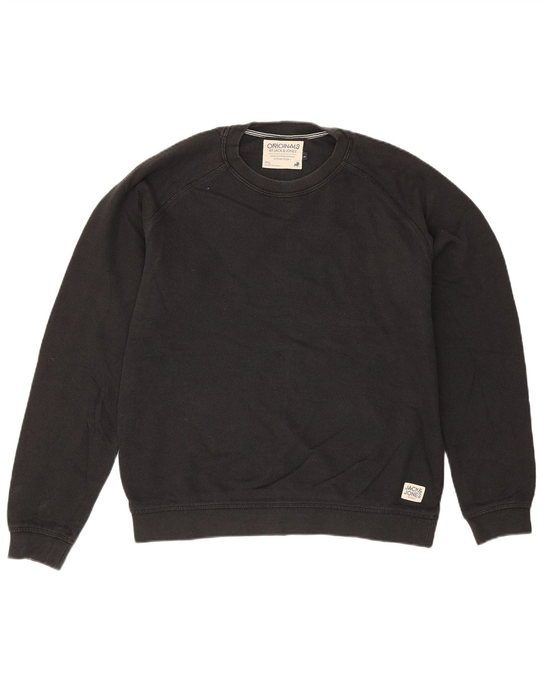Jack & Jones Hombre Sudadera Jumper Large Negro Algodón