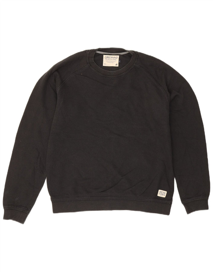 Jack & Jones Hombre Sudadera Jumper Large Negro Algodón