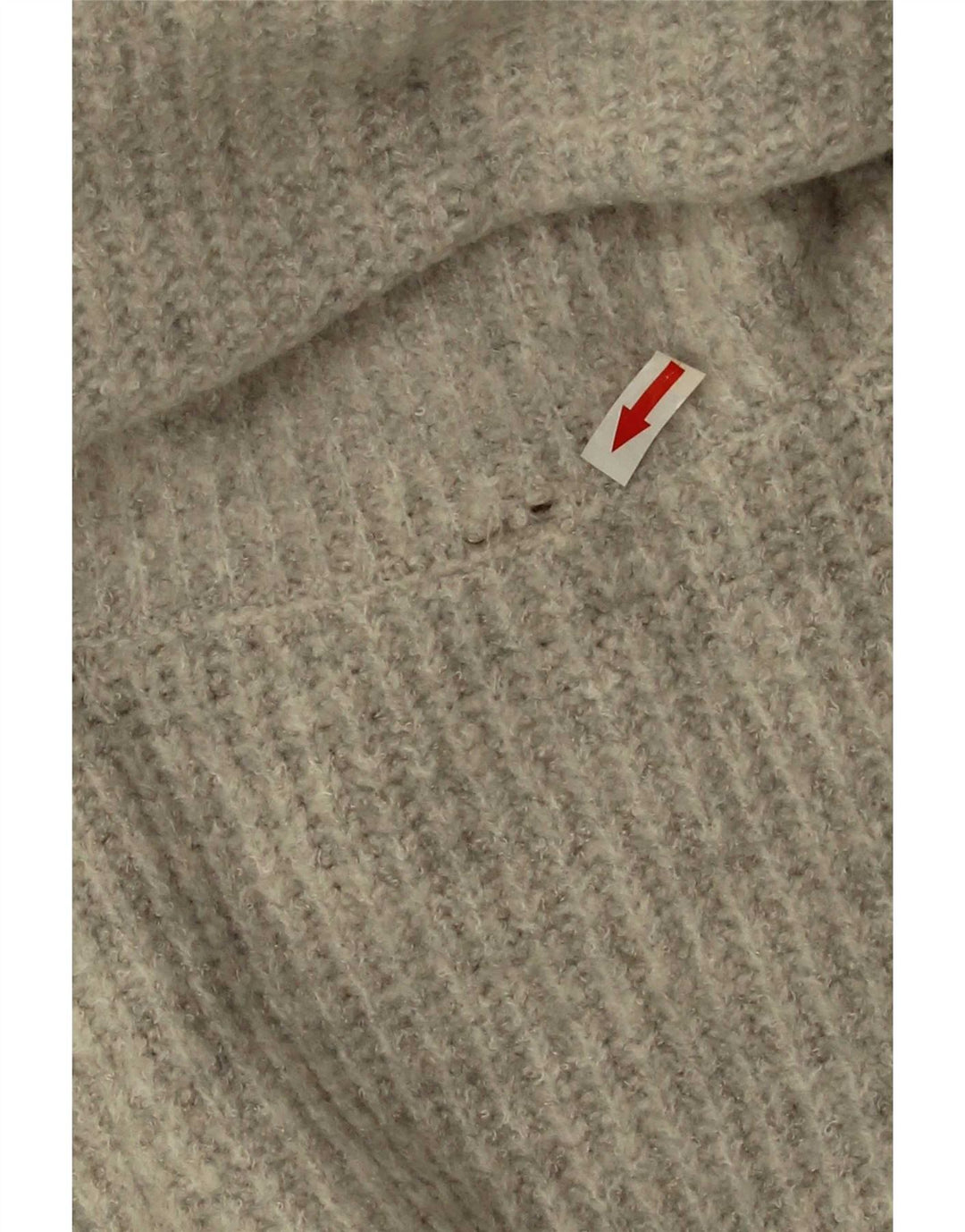 Zara Mujer Oversize Roll Neck Jumper Sweater UK 10 Small Gris Acrílico