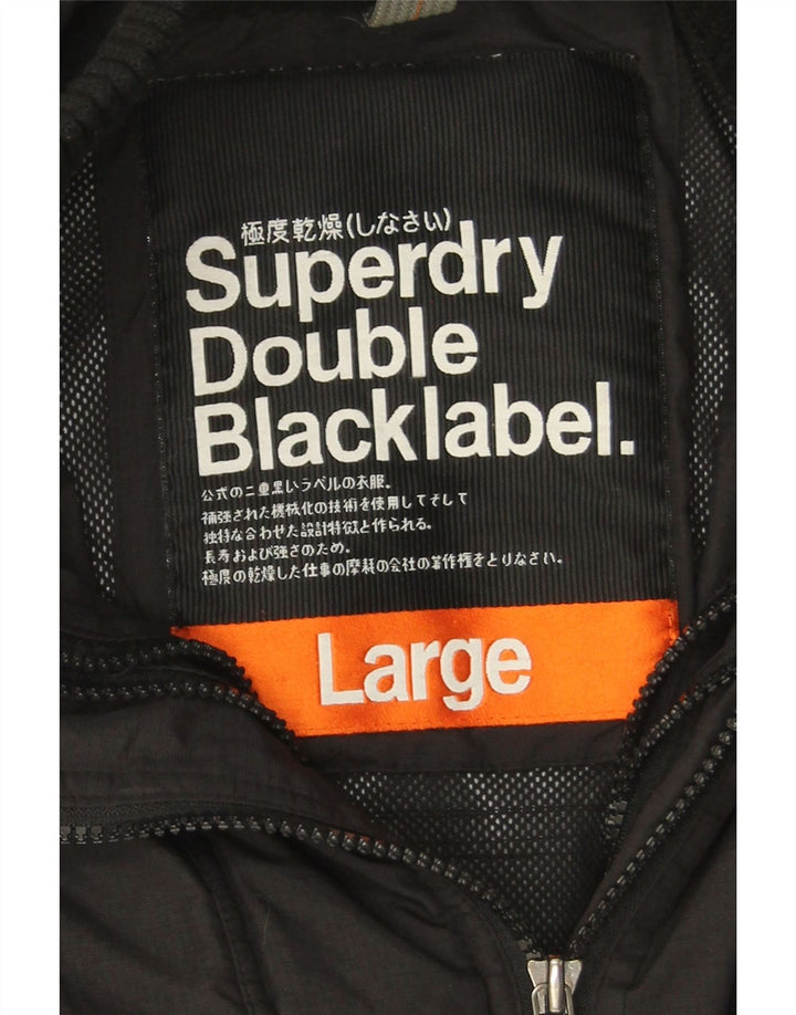 Superdry Chaqueta Bomber para Mujer UK 46 Grande Nylon Negro
