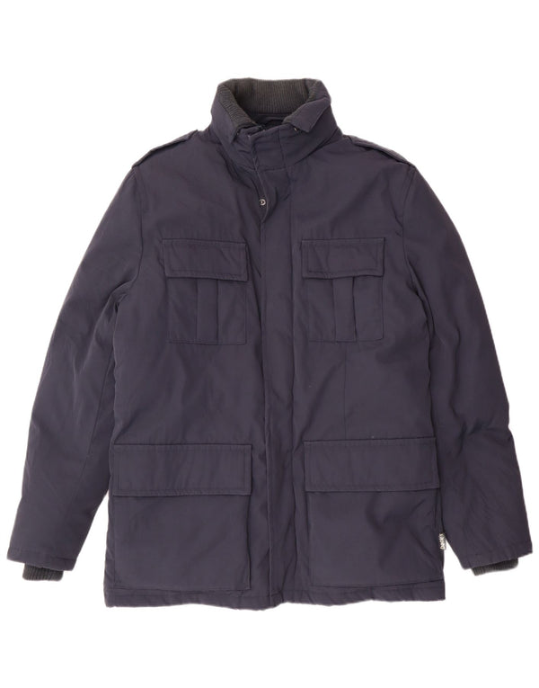 Dack's Chaqueta militar acolchada para hombre UK 36 Small Azul marino Nylon