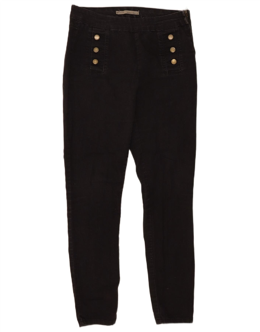 Zara Mujer Jegging Jeans Grande W30 L29 Algodón Negro