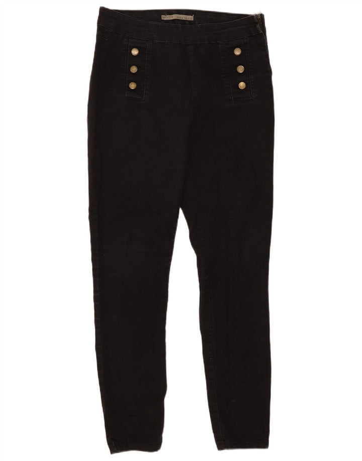 Zara Mujer Jegging Jeans Grande W30 L29 Algodón Negro