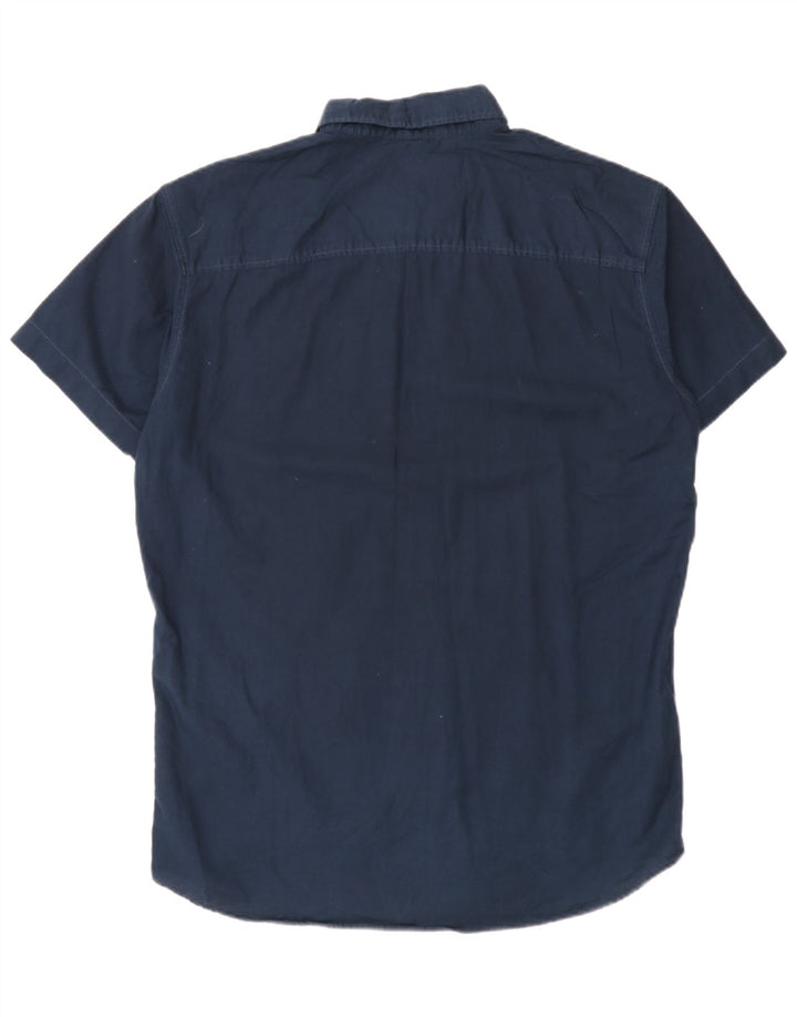 Camisa Jack & Jones Hombre Manga Corta Large Azul Marino Algodón