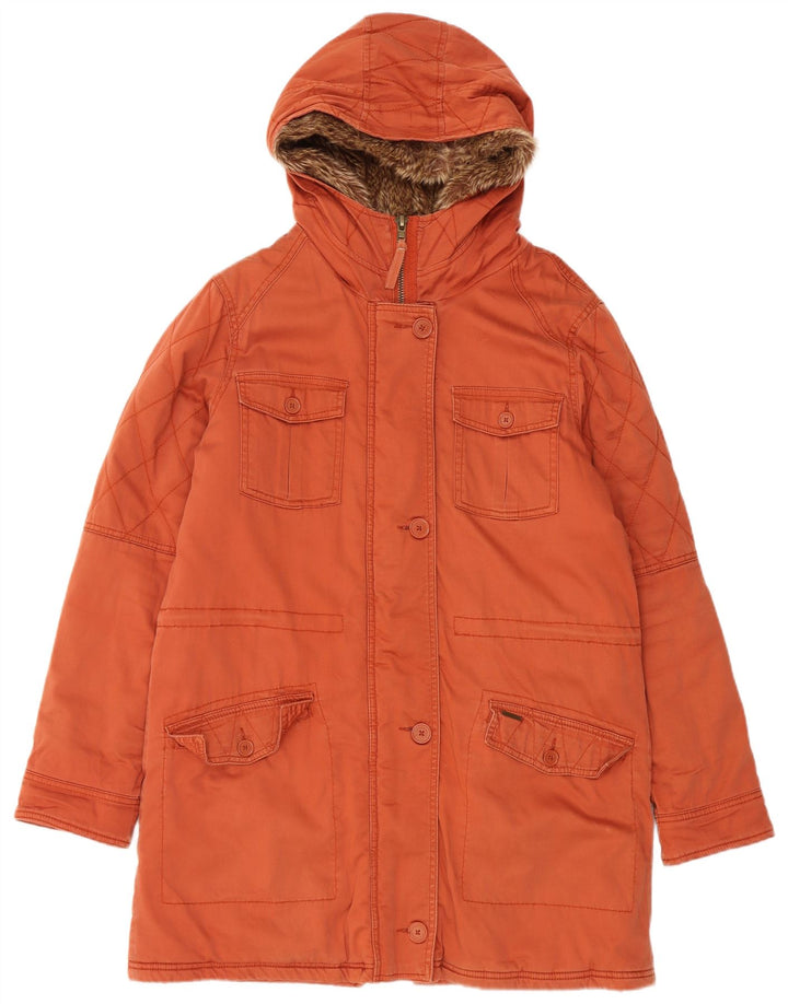 Billabong Parka con capucha para mujer UK 40 Algodón naranja mediano