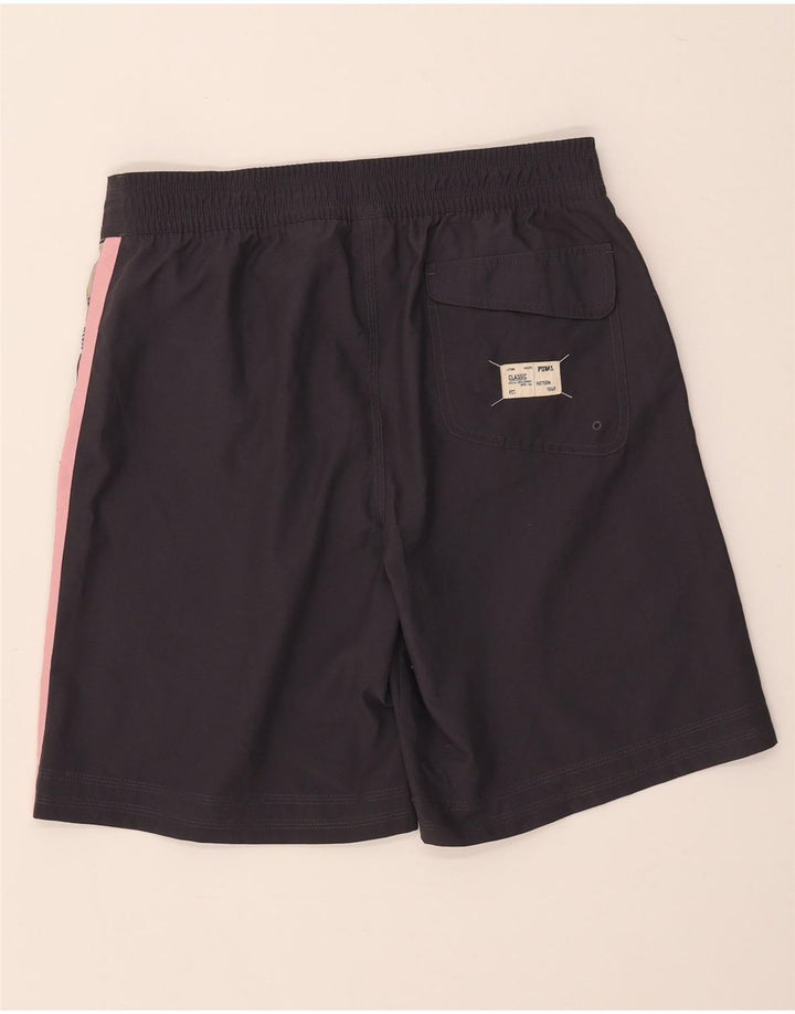 Puma Shorts Deportivos Gráficos Para Hombre Gris Medio