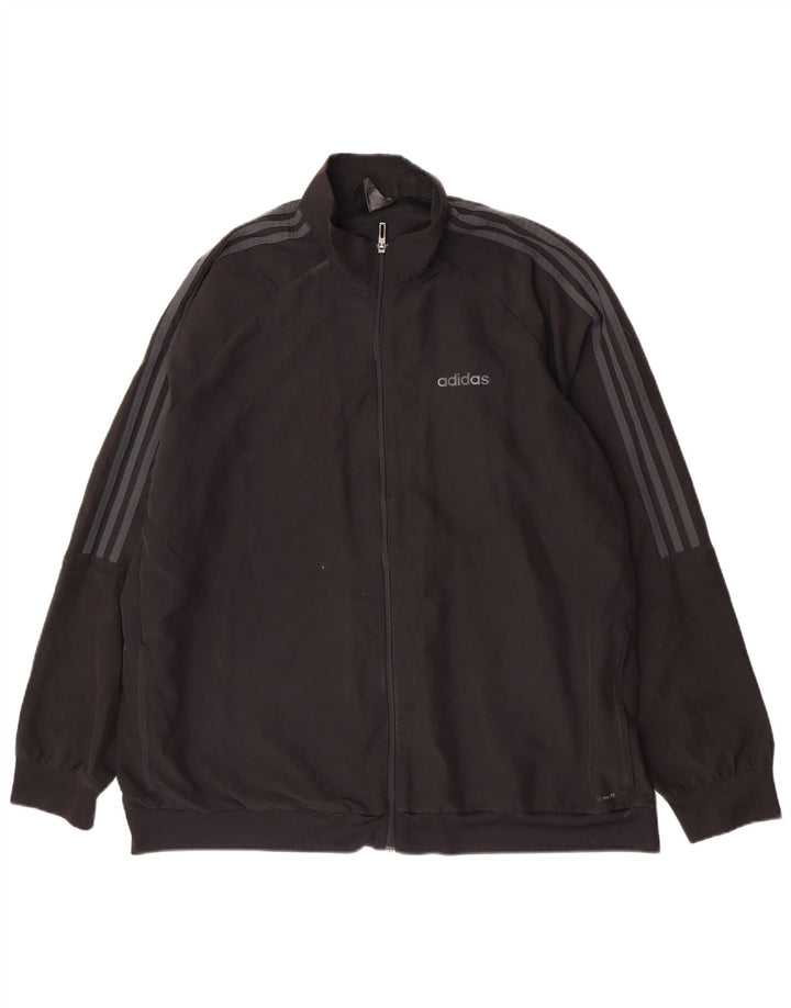 Adidas Hombre Chándal Top Chaqueta 2XL Negro Poliéster Deportes